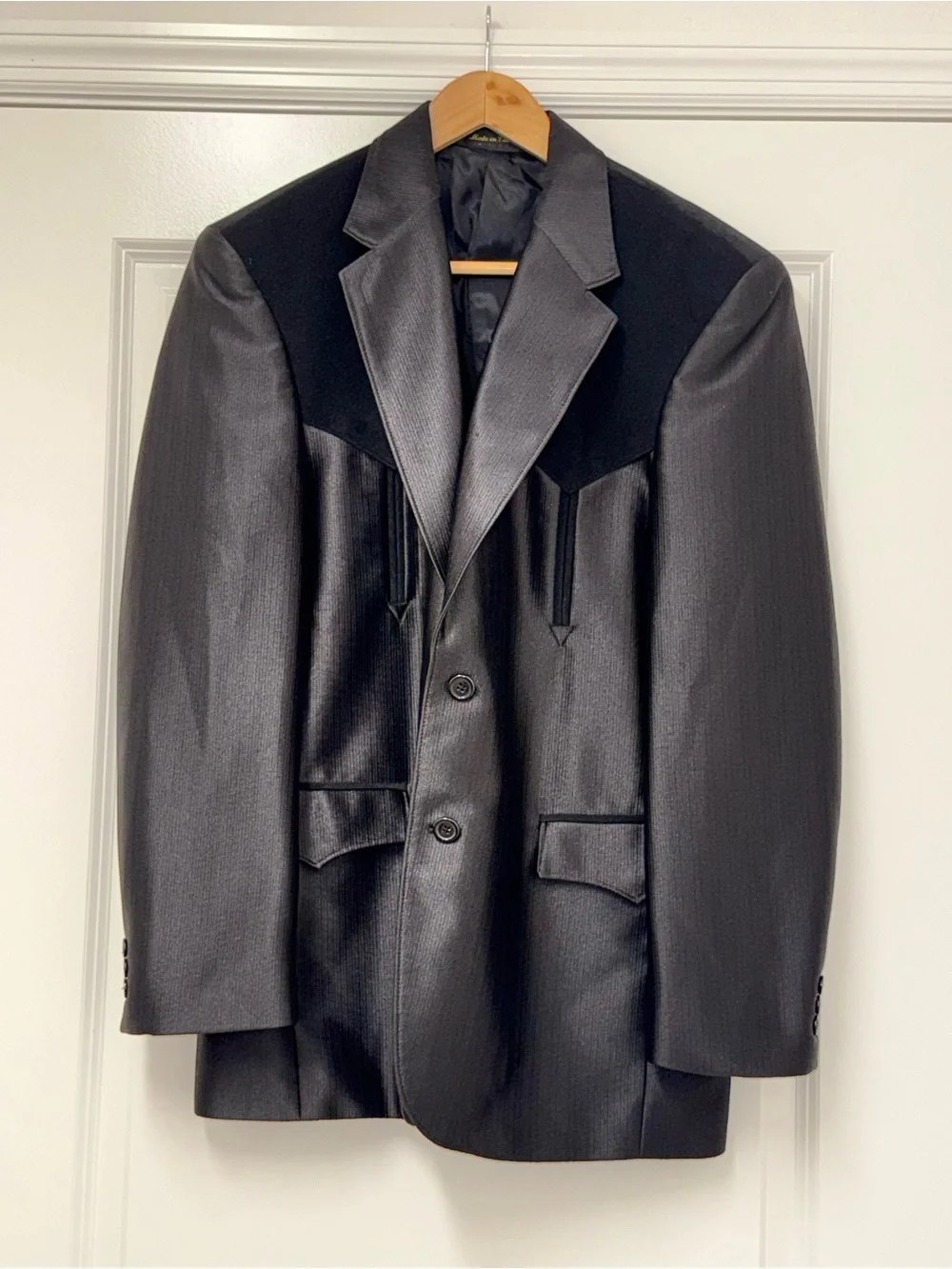 Circle S Dallas Texas Mens 42R Western Blazer Gray Sport Coat